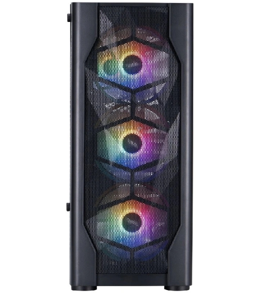 Корпус 1STPLAYER DK D4 FRGB Black, Midi-Tower, чёрный, 4 x 120 мм