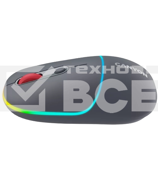 Мышь беспроводная Canyon MW-22 темно-серый, 1600 dpi, радиоканал, Bluetooth, USB, кнопки - 4