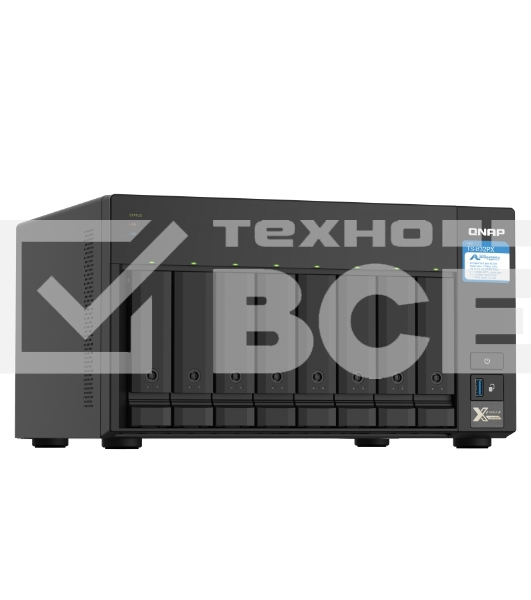 Сетевое хранилище без дисков SMB QNAP TS-832PX-4G 8-Bay NAS, AL324 64-bit quad-core 1.7GHz, 4GB DDR4 SODIMM RAM (up to 1x16 GB), 8 x 3.5