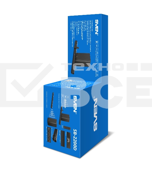 Саундбар Sven SB-2200D черный (2 x 60W, Bluetooth сабвуфер 180W, пульт ДУ, LED-дисплей, HDMI, USB)