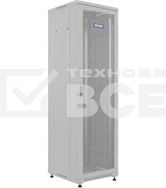 Шкаф коммутационный NTSS Премиум (NTSS-R42U6060PD) напольный 42U 600x600мм пер.дв.перфор. металл 900кг серый 510мм 86кг IP20 металл