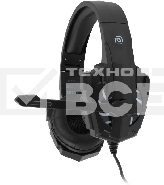Наушники с микрофоном Оклик HS-L355G черный 1.8м мониторные оголовье (1939807)