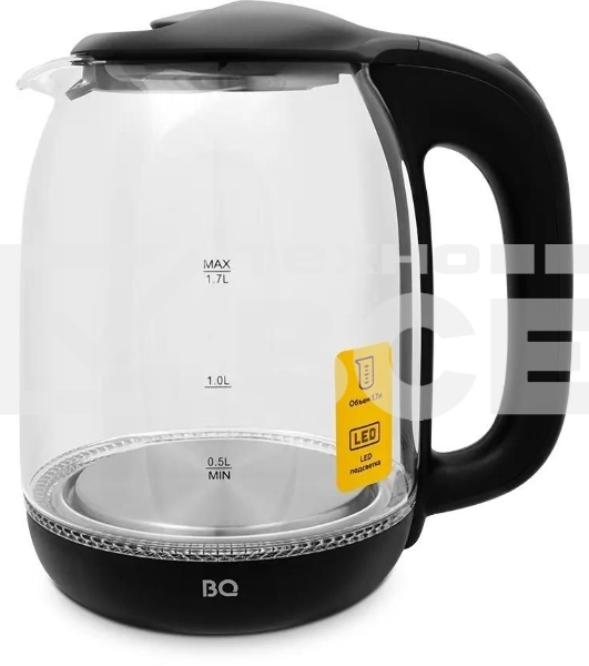 Чайник BQ KT1830G, 2200Вт, 1.7л, черный
