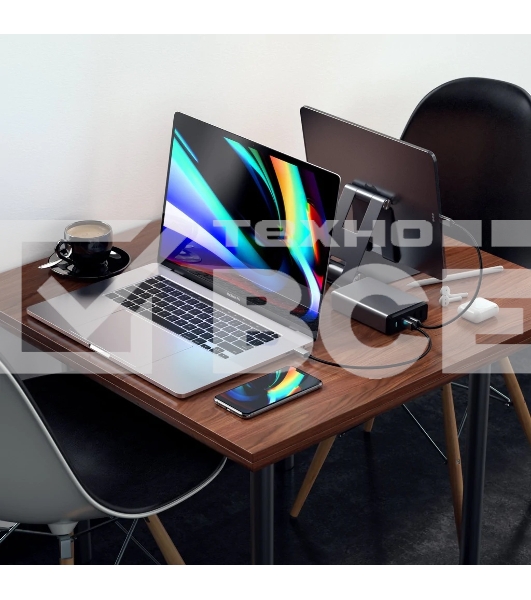 Сетевое зарядное устройство Satechi ST-TC108WM 108W Pro Type-C PD. серый космос