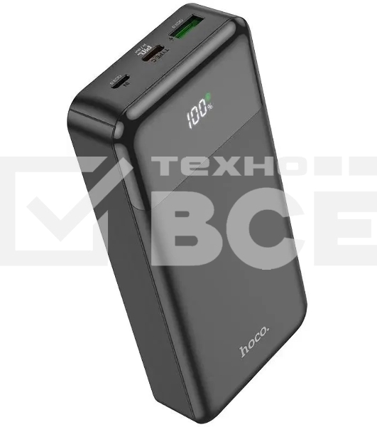 Портативный аккумулятор Hoco J102A Cool figure 20000mAh QC/PD 20W 5A USB-A/USB-C черный (J102A COOL FIGURE BLACK)