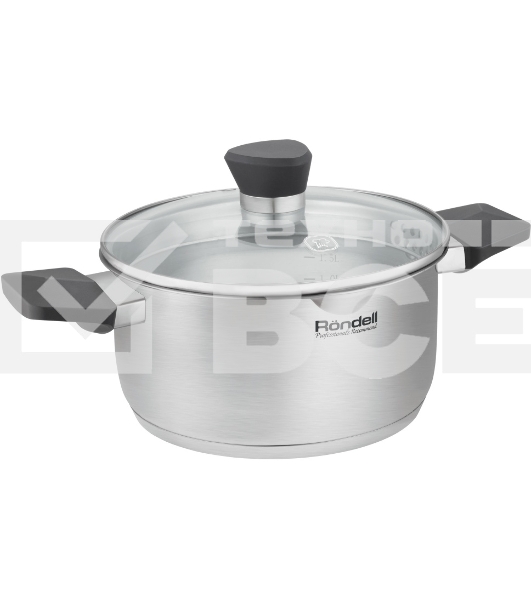 Кастрюля Rondell Strike Grey Ultra RDS-1947 2л. d=18см (с крышкой) стальной