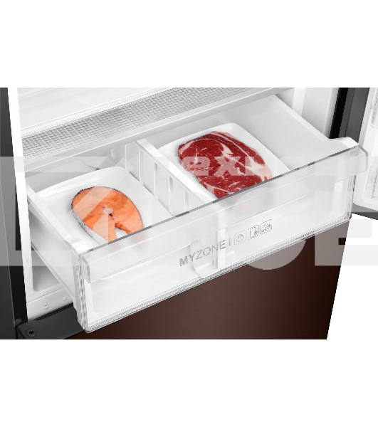 Холодильник Haier C4F740CLBGU1 коричневый двухкамерный 286/115л морозилка снизу, No Frost