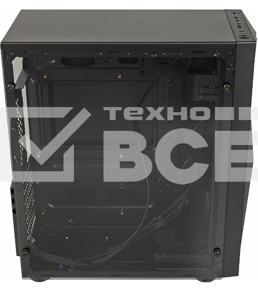 Компьютерный корпус Aerocool/Formula Glider Cosmo V1 без БП, ATX, боковое окно (закаленное стекло), черный