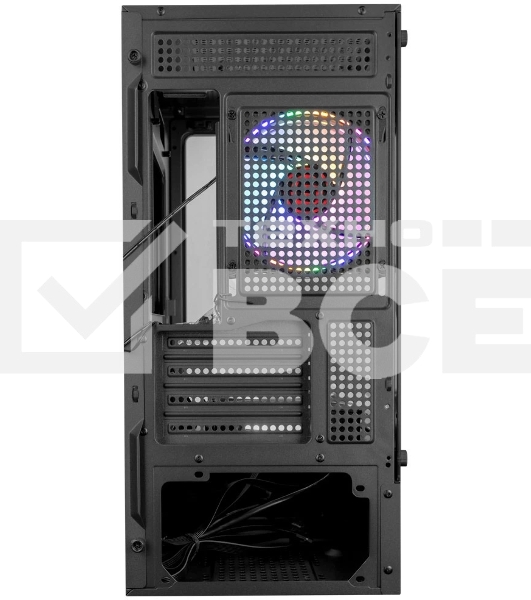 Компьютерный корпус Ginzzu CL475 mATX FAN 3*12LC4 передняя панель Стекло