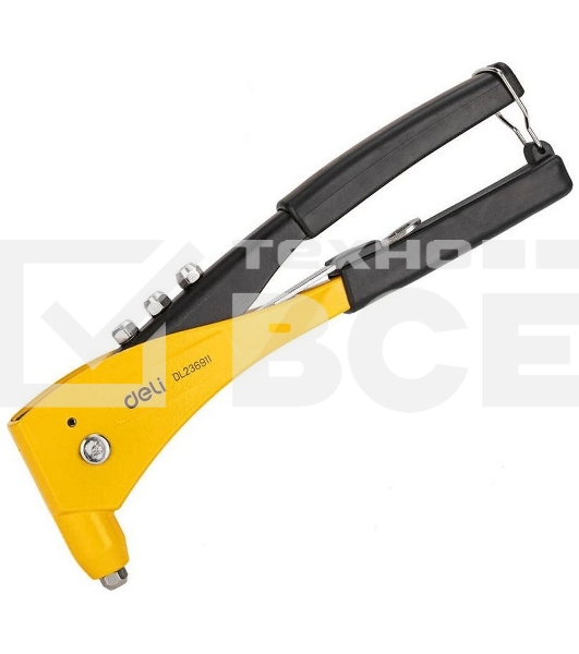 Ручной заклепочник Deli DL236911 265мм, сталь Cr-Mo + алюминиевый сплав, диаметр 2,4/3,2/4,0/4,8 мм