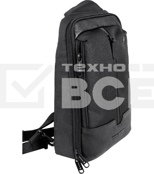 Рюкзак слинг мужской Piquadro Marcel CA6448W138/N черный нейлон/натур.кожа