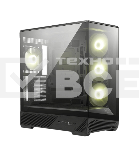 Компьютерный корпус MSI MAG PANO 130R PZ 2xUSB 3.2 Gen 1, 1xUSB 3.2 Gen2 Type-C, 3x120мм ARGB Reverse Blade Fan, 1x120мм ARGB Fan, 1 to 3 Fan PWM Splitter, Tempered Glass Window