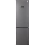 Холодильник Weissgauff CBN2WB1C2 INVERTER тёмно-серый двухкамерный 280/108л морозилка снизу, No Frost, фото 1