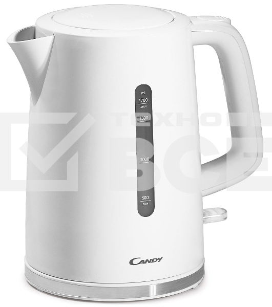 Чайник электрический Candy QA00A1M00RU 1.7л. 2200Вт белый корпус: пластик (CK-100)