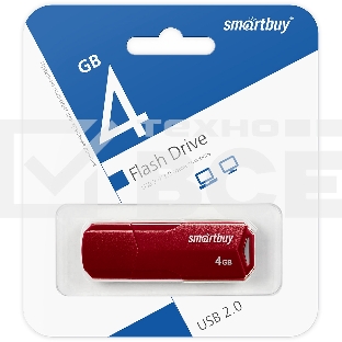 Флеш диск SmartBuy 4GB CLUE Burgundy (SB4GBCLU-BG)