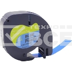 Картридж ленточный Cactus CS-LT-91205 черный шрифт, синий фон (12 мм, 4 м) для Dymo Letra Tag LT-100H, фото2