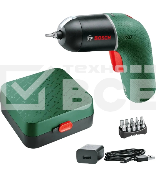 Аккумуляторный шуруповерт Bosch IXO VI, 3.6В, 1,5А*ч, кейс (06039C7120)