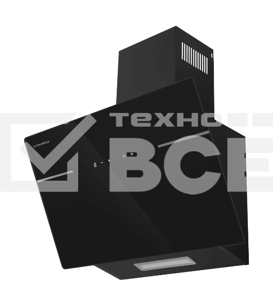 Вытяжка кухонная наклонная Maunfeld Astro 60 черный/черное стекло, управление сенсорное (1 мотор)