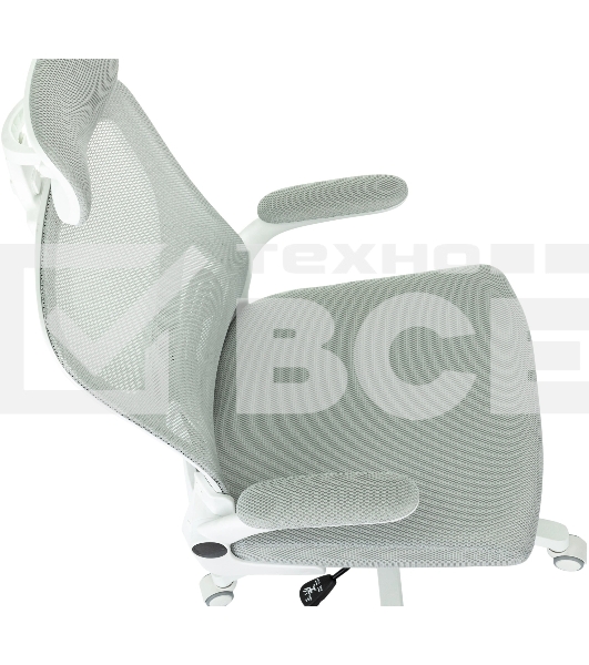 Кресло Бюрократ MC-W101-H светло-серый TW-02 TW-20 сетка/ткань, крестов. пластик, пластик белый