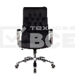 Кресло руководителя Бюрократ T-9928SL Fabric черный Italia Black, крестов. металл хром, фото 1