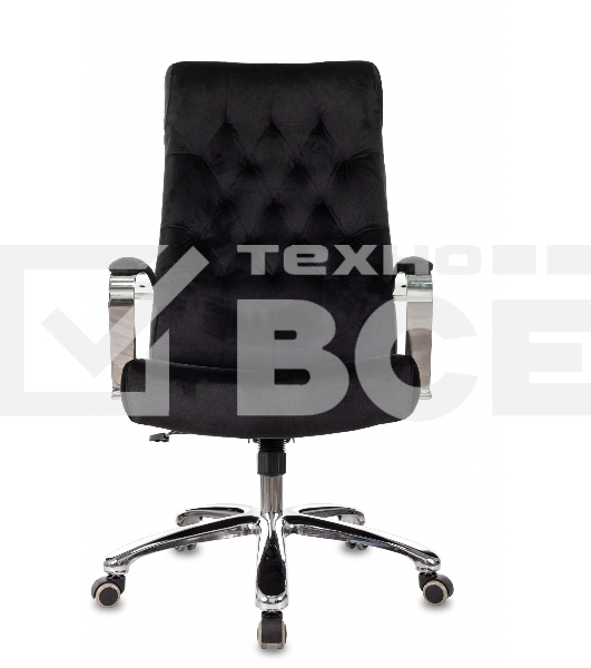 Кресло руководителя Бюрократ T-9928SL Fabric черный Italia Black, крестов. металл хром