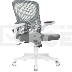 Кресло компьютерное Бюрократ ASTER N-W TW-04 Neo Grey темно-серый, сетка/ткань, крестов. пластик, пластик белый, фото 1