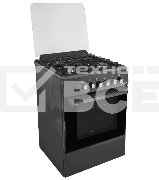 Плита комбинированная IDEAL L 110 черный, конфорок 4 газовых, духовка 65 л, 60 см x 85 см x 60 см