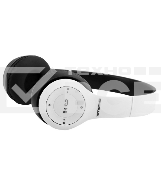 Беспроводные/проводные наушники Ergolux ELX-BTHP01-C01 белый, накладные, Bluetooth + проводной, до 8 ч