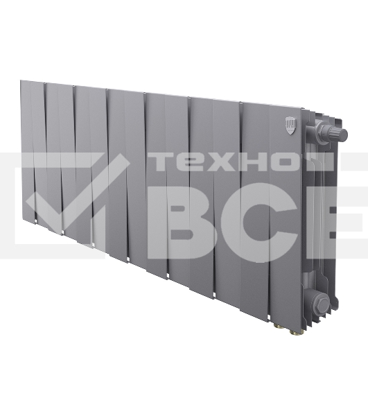 Радиатор биметаллический Royal Thermo PianoForte 300 Серебристый VR80 - 14 секц.
