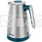 Чайник электрический Kitfort КТ-8725 1.7 л, 2200 Вт, нержавеющая сталь/бирюзовый корпус: нерж.сталь/пластик, фото 1