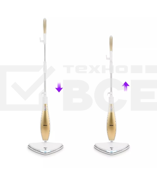Швабра паровая Kitfort KT-1014 1300Вт золотистый/белый