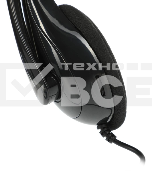 Гарнитура проводная с микрофоном A4Tech HU-9 черный 1.8м накладные USB оголовье черный