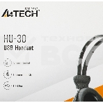 Гарнитура проводная с микрофоном A4Tech HU-30 черный 2м накладные USB оголовье, фото9