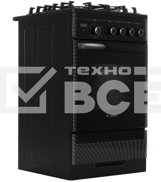 Плита газовая Gefest ПГ 5500-03 0044 черный, конфорок 4 шт, духовка 52 л, 50 см x 85 см x 58.5 см
