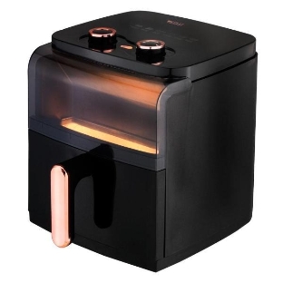 Аэрогриль Kelli KL-1709 черный, 2200 Вт, 5 л, механическое управление, 0 программ