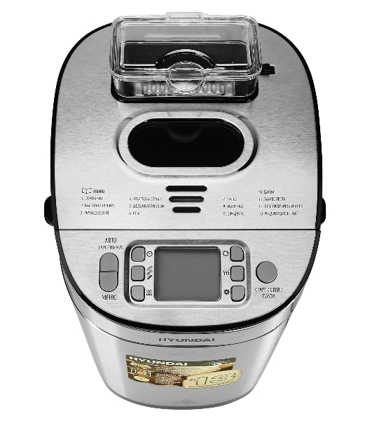 Хлебопечка Hyundai HYBM-M0313G серебристый/чёрный, 600 Вт, 0.9 кг, 13 программ