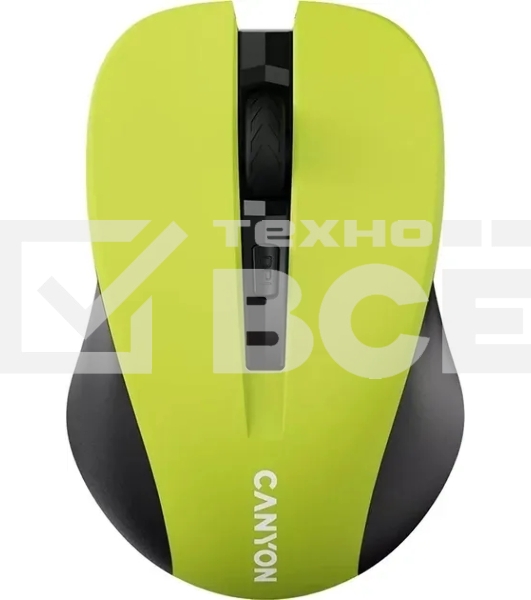 Мышь беспроводная Canyon MW-1 желтый, 1200 dpi, радиоканал, USB, кнопки - 4