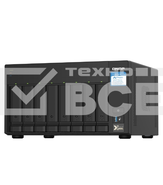 Сетевое хранилище без дисков SMB QNAP TS-832PX-4G 8-Bay NAS, AL324 64-bit quad-core 1.7GHz, 4GB DDR4 SODIMM RAM (up to 1x16 GB), 8 x 3.5