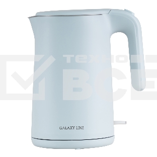 Чайник электрический Galaxy Line GL 0327, небесный, пластик, 1800 Вт, 1,5 л