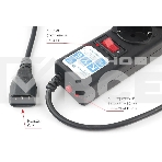 Сетевой фильтр PowerCube, PC 3м, 5р, черный граф. 10А, UPS(C14), SPG5-B3, фото3