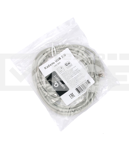Кабель USB 2.0 Cablexpert CC-USB2-AMBM-10-N, AM/BM, медь, 3.0м, пакет