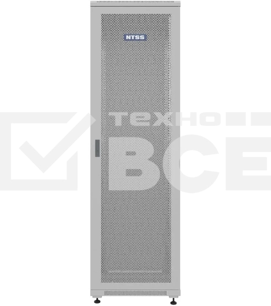 Шкаф коммутационный NTSS Премиум (NTSS-R42U6060PD) напольный 42U 600x600мм пер.дв.перфор. металл 900кг серый 510мм 86кг IP20 металл