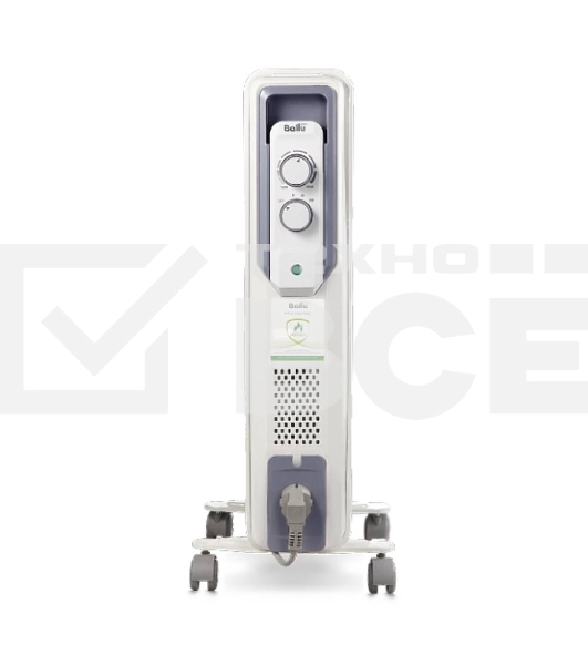 Масляный обогреватель Ballu CUBE BOH/CB-11W (11 секций), белый, 2200 Вт, 27 м2, механический термостат