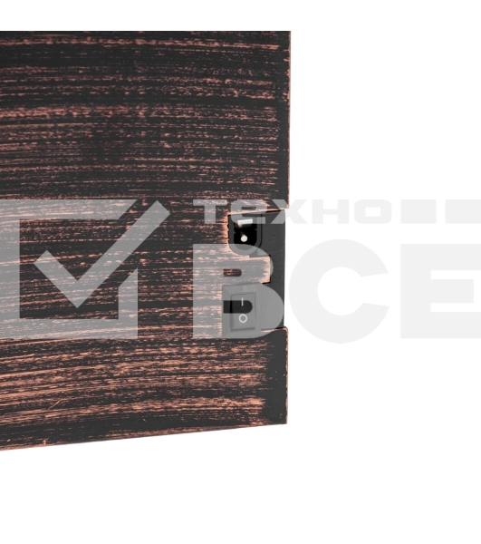 Светодиодный камин Neon-night Ретро с эффектом живого огня 60,3х11х36,8см, работает от батареек 3хС (в комплект не входят) или от USB (в комплекте), бронзовый