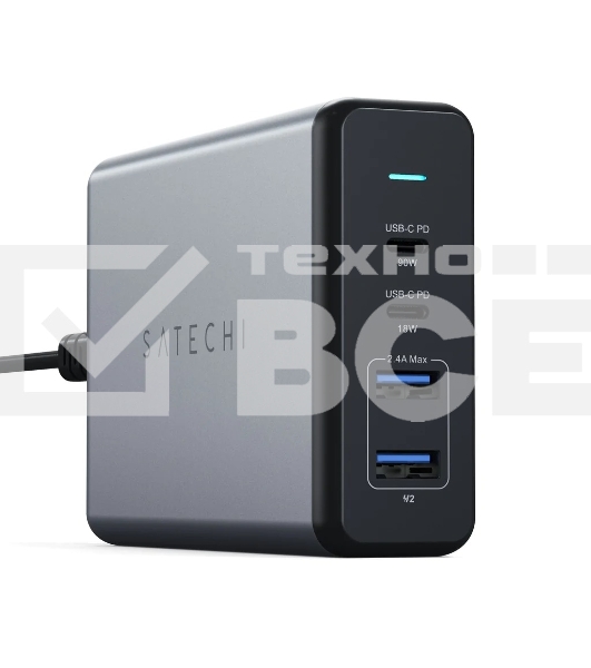 Сетевое зарядное устройство Satechi ST-TC108WM 108W Pro Type-C PD. серый космос