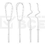 Миксер ручной Starwind SHM-261 250Вт белый/голубой, фото3