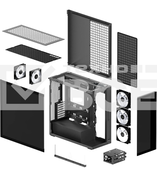 Компьютерный корпус Arctic Cooling ARCTIC Xtender (Mirror Black) арт. ACPCC00018A