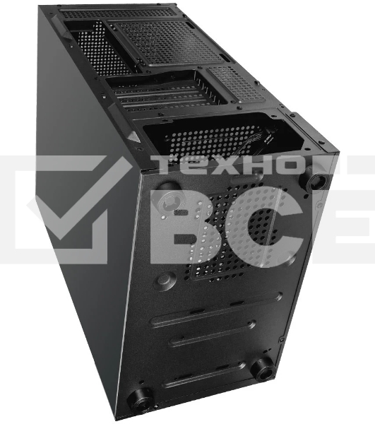 Компьютерный корпус Ginzzu CL475 mATX FAN 3*12LC4 передняя панель Стекло