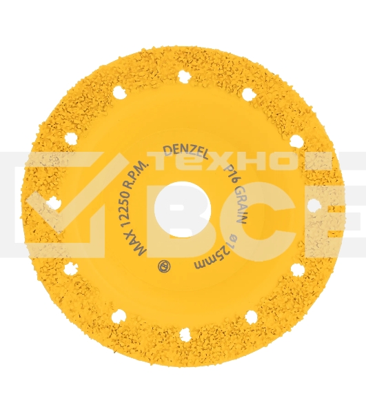 Чашка твердосплавная зачистная Denzel 125 мм, плоская, среднее зерно #16