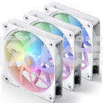 Вентилятор для корпуса JONSBO ZF-120W (120x120x25мм, 4-pin PWM, ARGb, 61.0CFM, 28.9dBA, 1500RPM, белый, 3pcs), фото 1